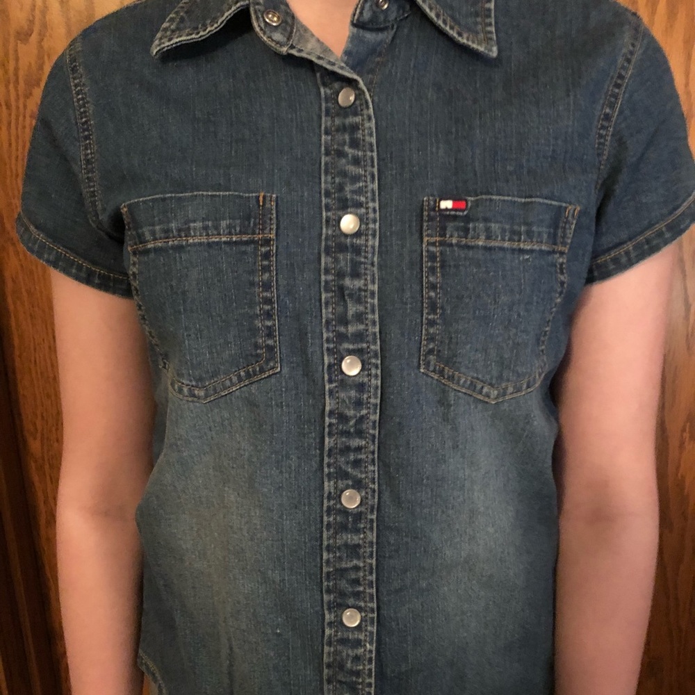 Denim Hilfiger snap close blouse